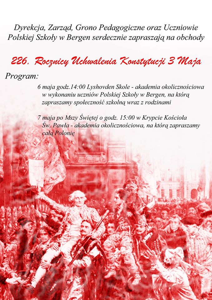 Akademia z okazji 226. Rocznicy Uchwalenia Konstytucji 3 Maja
