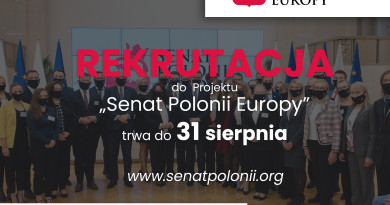 Senat Polonii Europy - rekrutacja