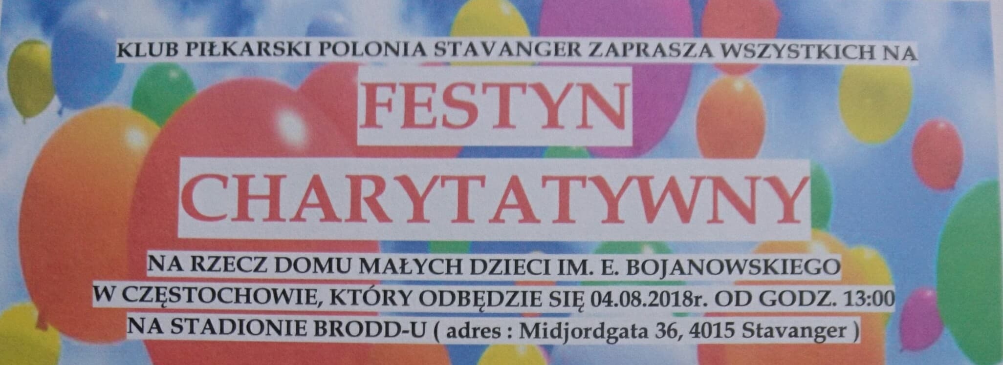 Sportowy festyn charytatywny z Polonią Stavanger