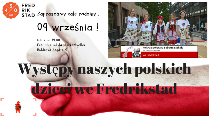 Występ polskich dzieci na obchodach 450 lecia Fredrikstad