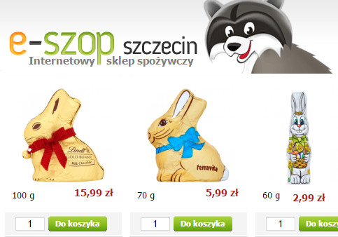 Słodycze dostępne w sprzedaży online.