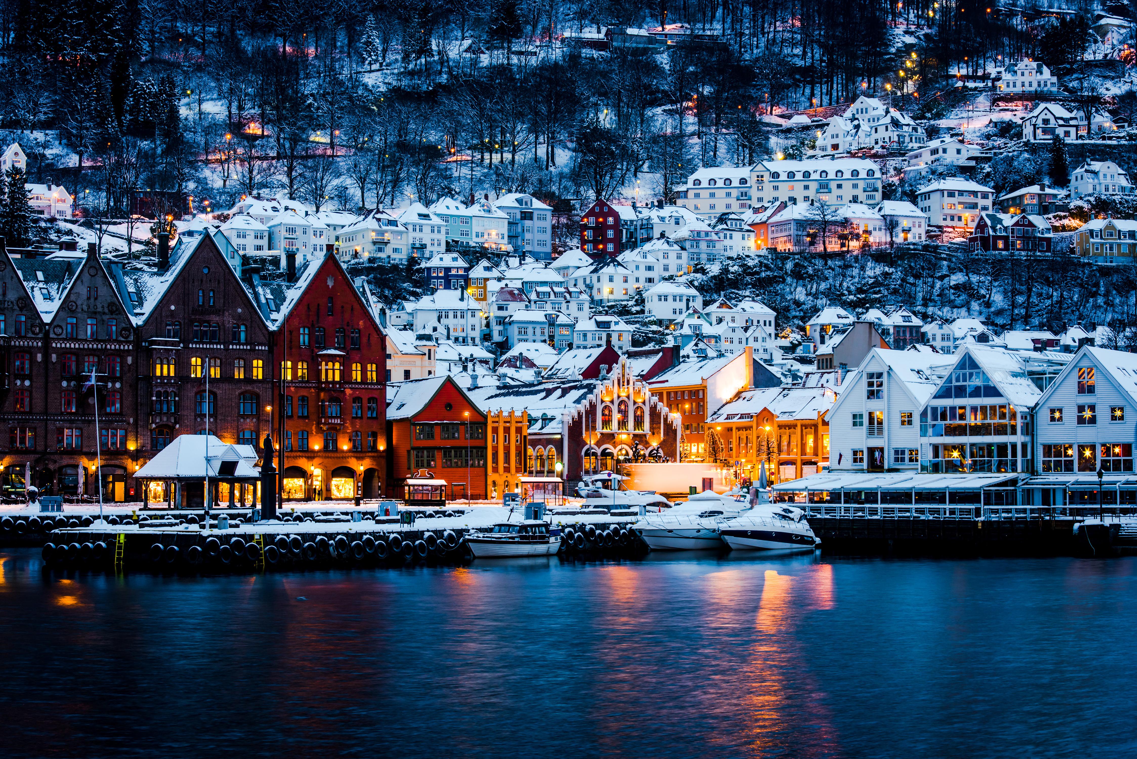 Bryggen zimą.