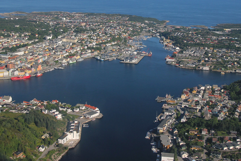 Kristiansund z lotu ptaka.