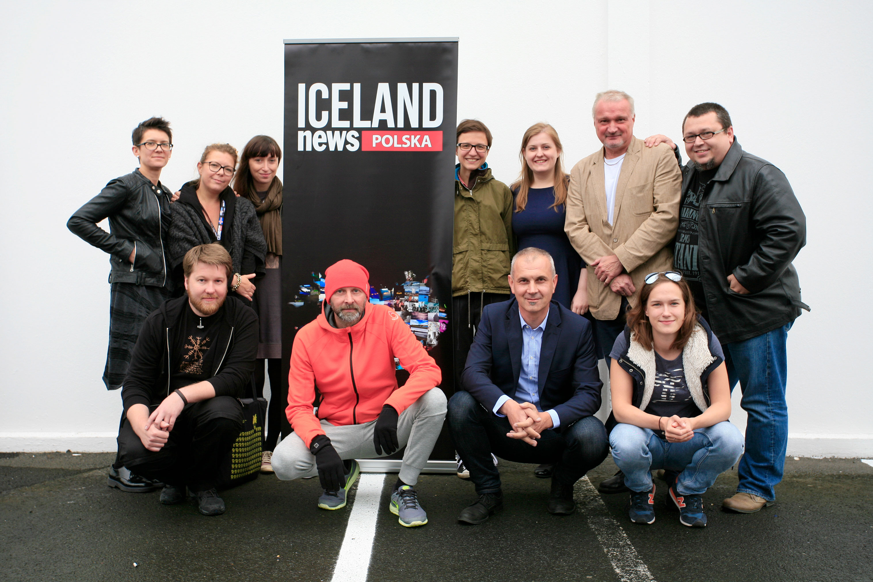Uczestnicy warsztatów dziennikarskich, w których udział wzięła redakcja Iceland News Polska i dziennikarze z Polski,m.in. Aleksandra Kaczkowska z radiowej Trójki, Kaśka Paluch - onet.pl, etnosystem.pl, Tomasz Kowalski.