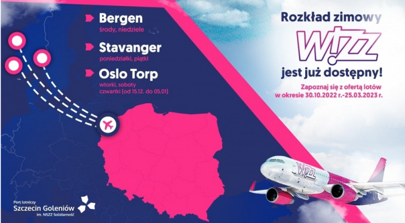 Połączenia z Goleniowa do Norwegii w sezonie zimowym