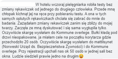 To jeden z wielu komentarzy odnoszących się krytycznie do kwarantanny hotelowej.