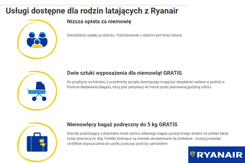 Dobrym rozwiązaniem dla podróżującej rodziny jest taryfa Family Plus w Ryanair.