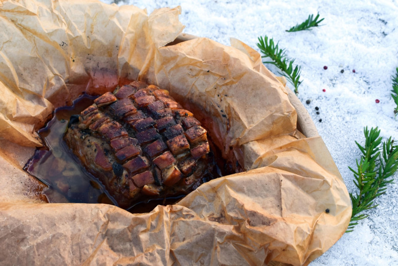 Ribbe - jedna z tradycyjnych świątecznych potraw na norweskim stole. 