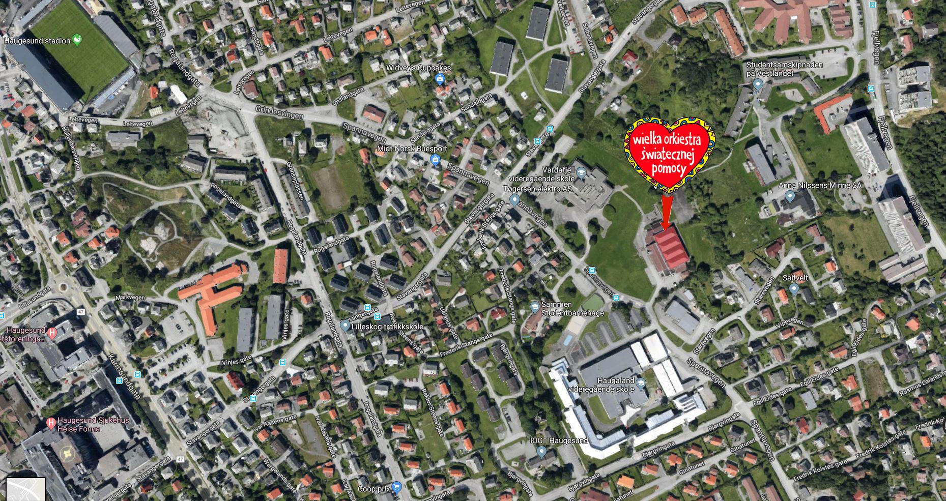 Vardafjellhallen na mapie