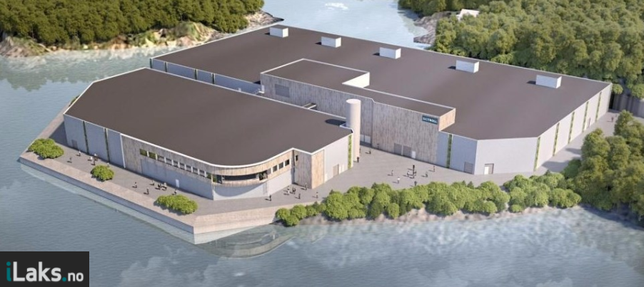 Wizualizacja wylęgarni ryb w Fitjar.