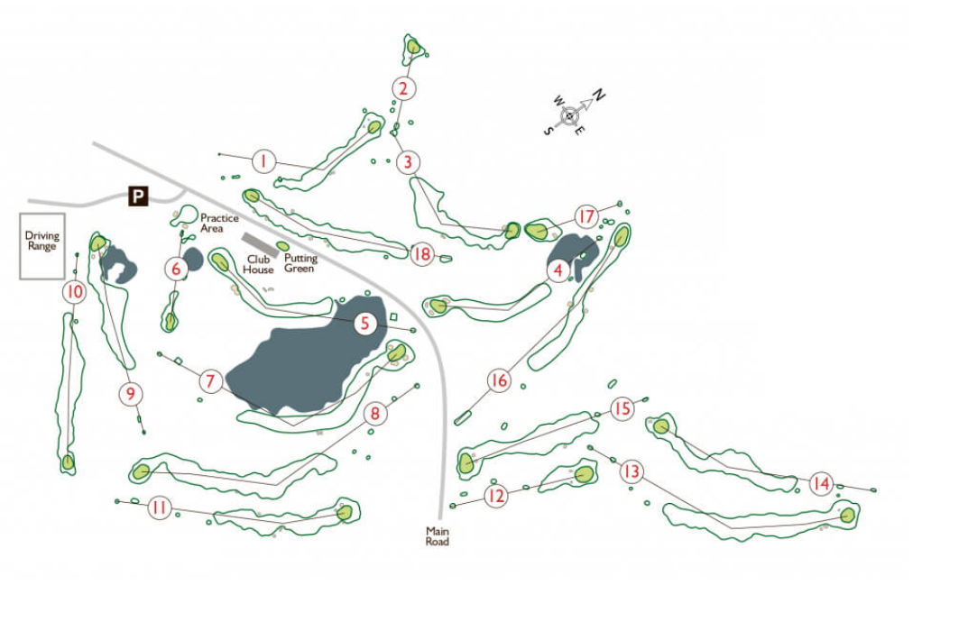 Mapa pola golfowego.