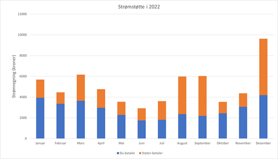 Wykres pokazujący, jaka część rachunku za energię elektryczną objęta jest dopłatą do energii elektrycznej w 2022 r.