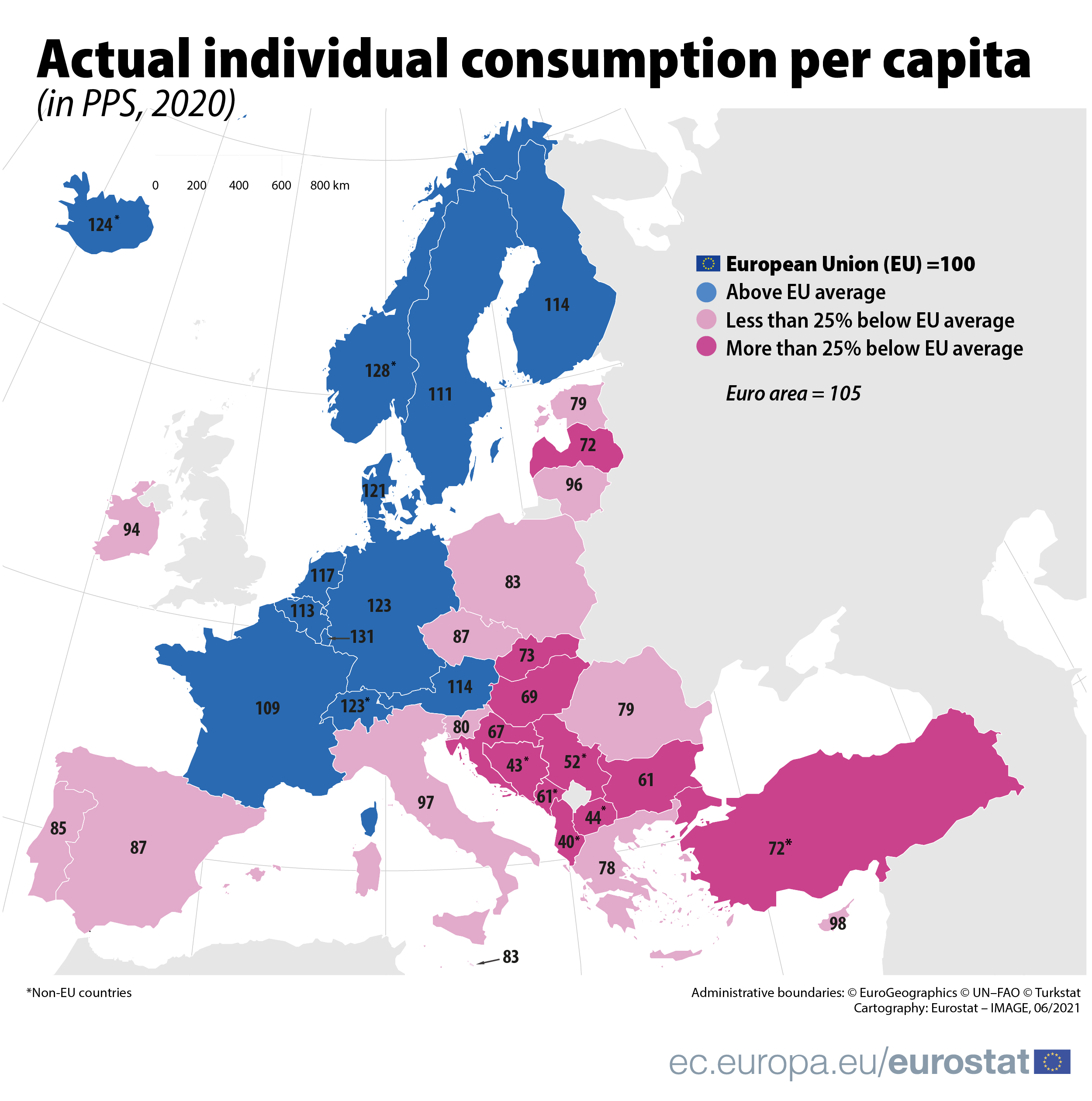 Mapa AIC per capita 2020.
