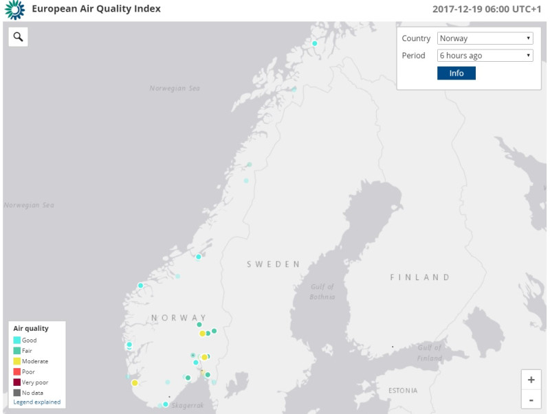 Jakość powietrza w Norwegii.