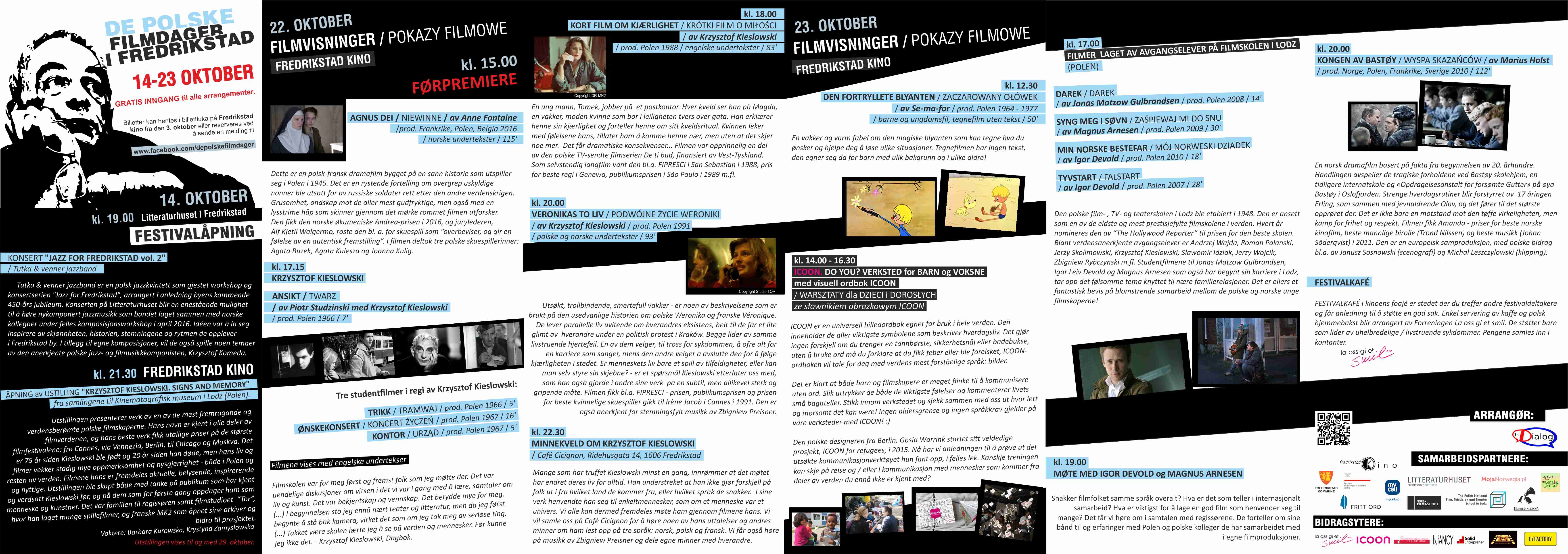 Polskie Dni Filmowe we Fredrikstad - program festiwalu