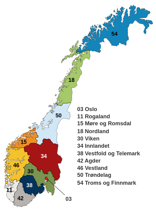 Mapa przedstawiająca okręgi po połączeniu jednostek 1 stycznia 2020 roku.