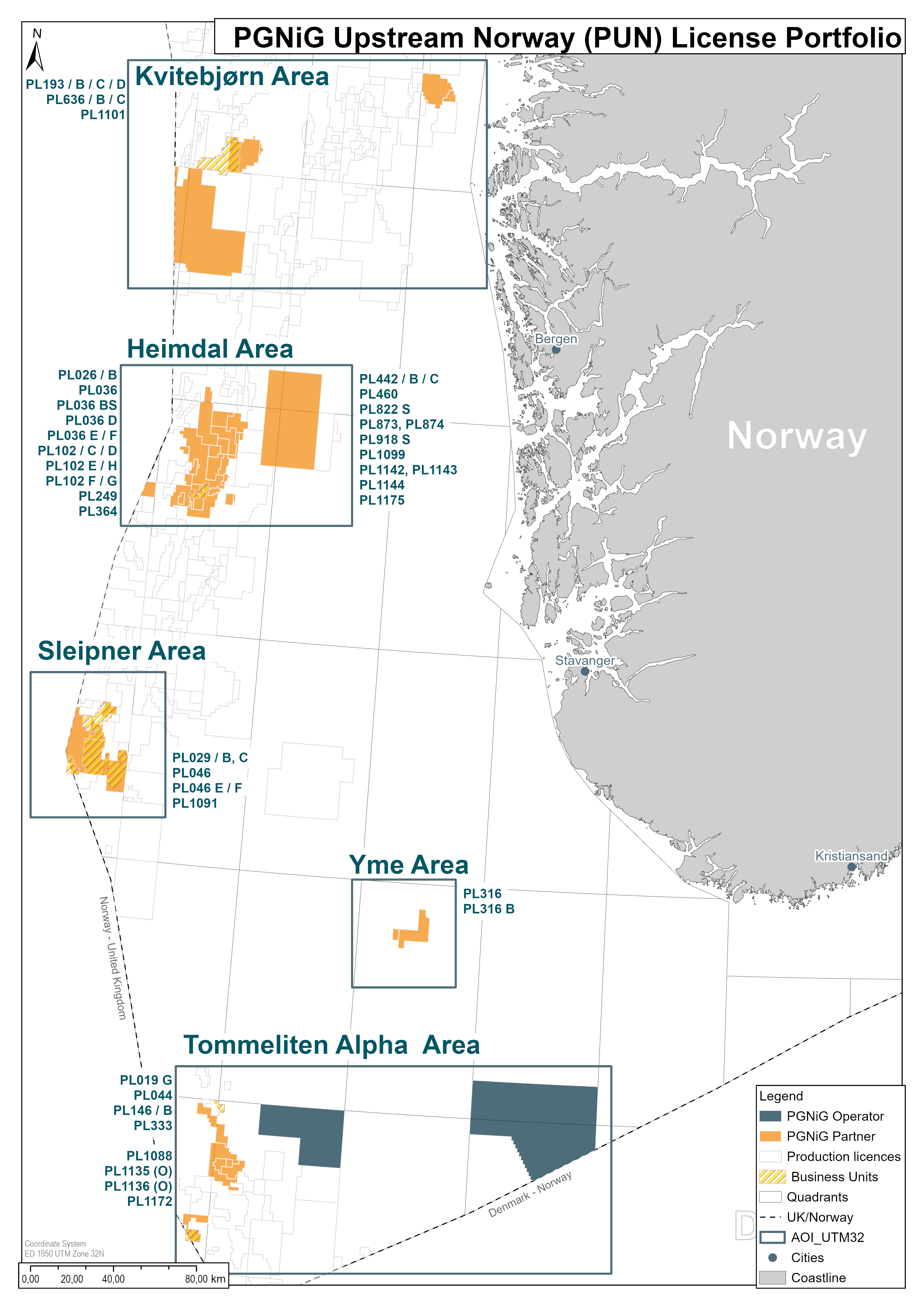Licencje PGNiG Upstream Norway AS na Morzu Północnym
