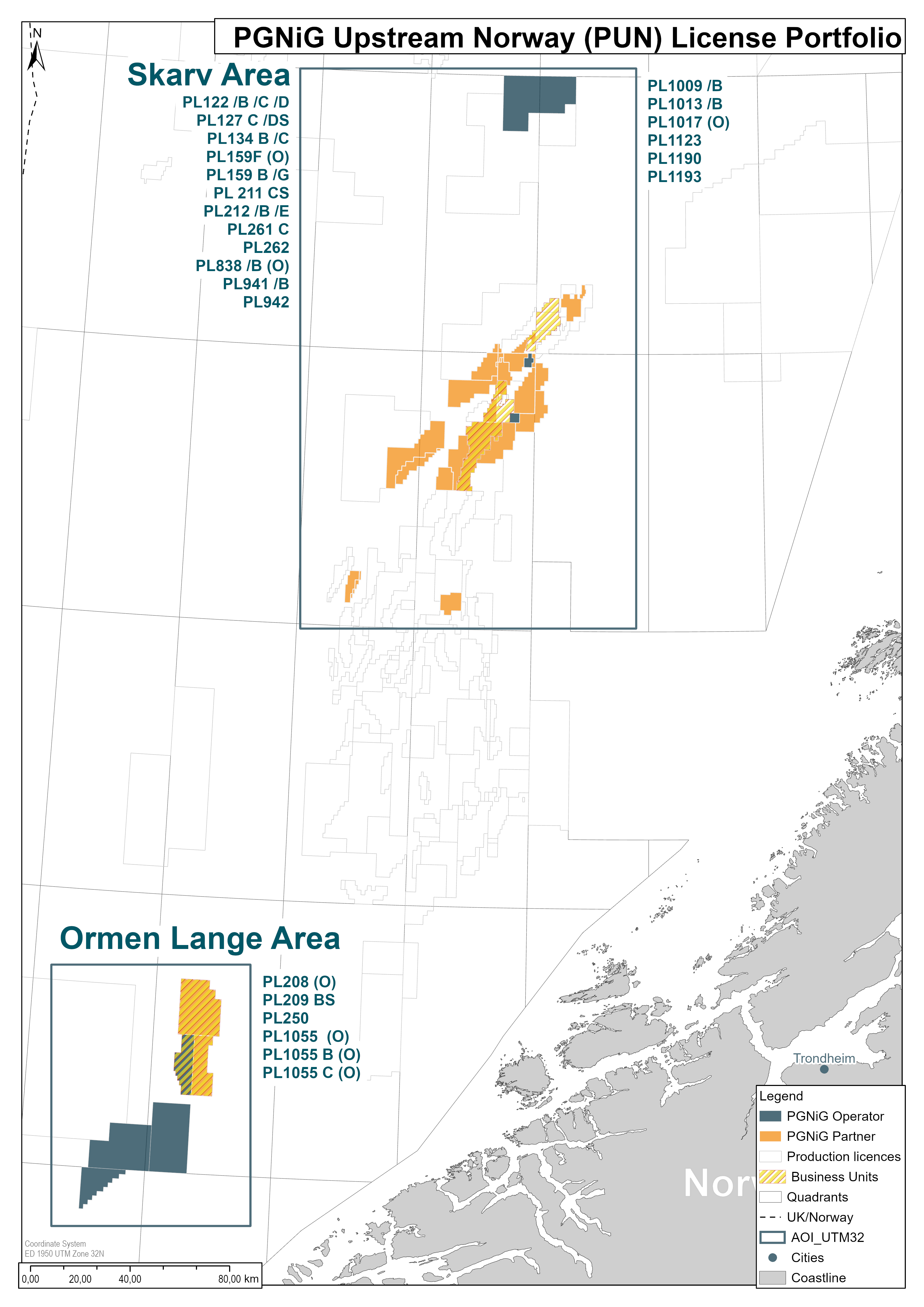 Licencje PGNiG Upstream Norway AS na Morzu Norweskim.