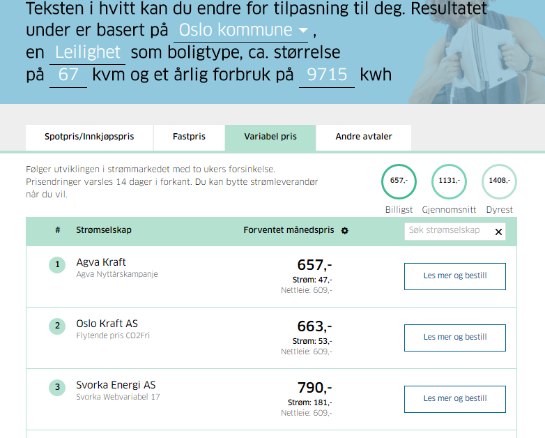 W porównywarce trzeba wpisać adres, wielkość mieszkania, przewidywane zużycie energii 