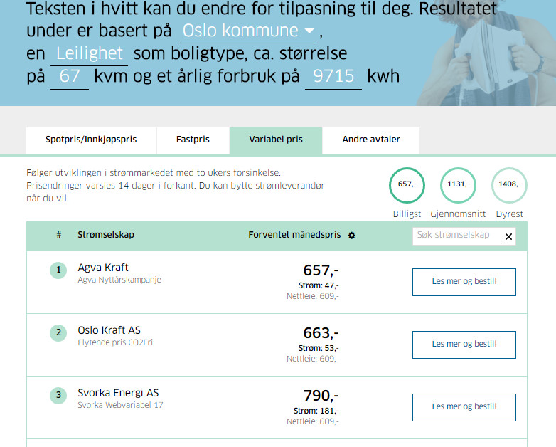 W porównywarce trzeba wpisać adres, wielkość mieszkania, przewidywane zużycie energii