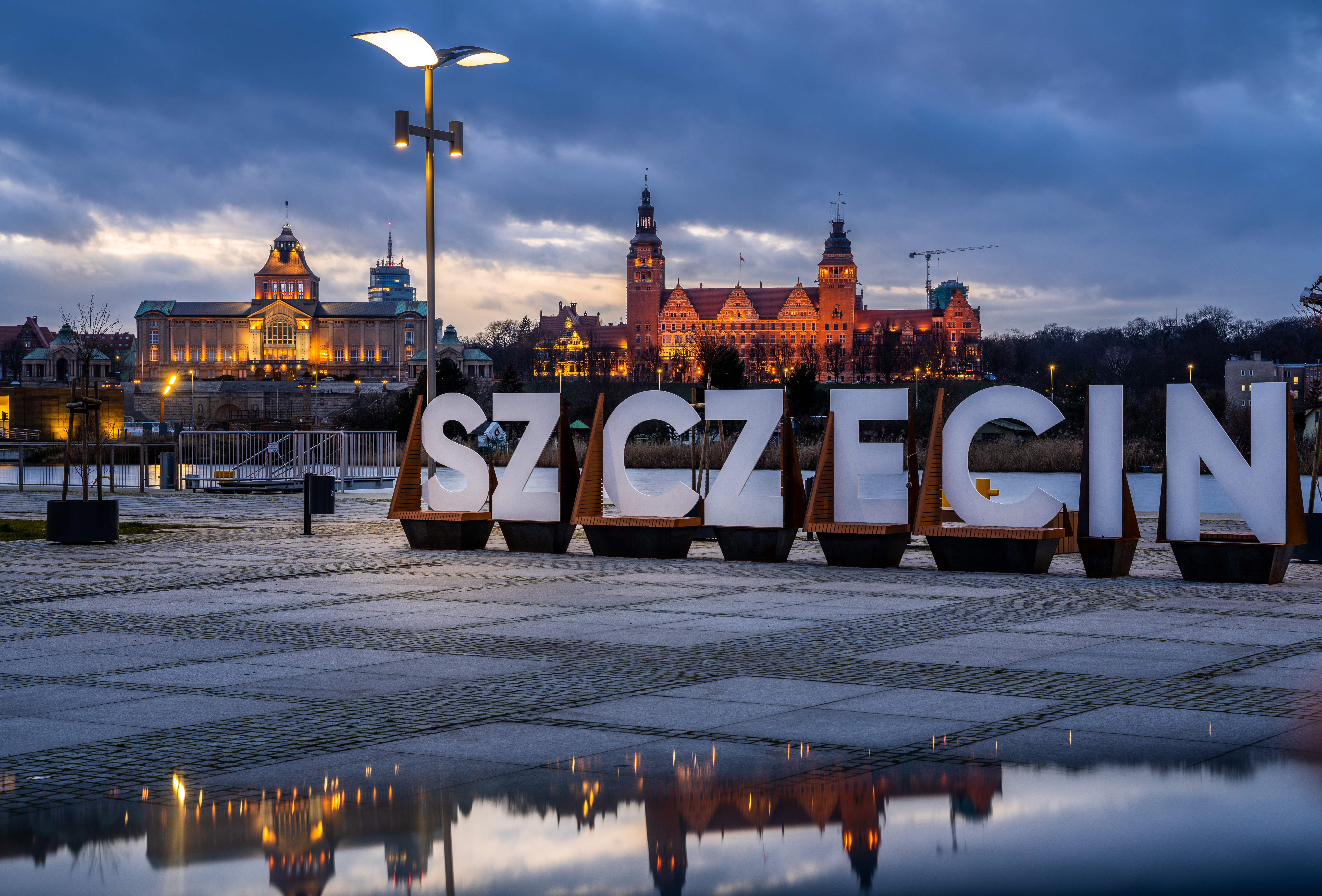 Szczecin zimową porą