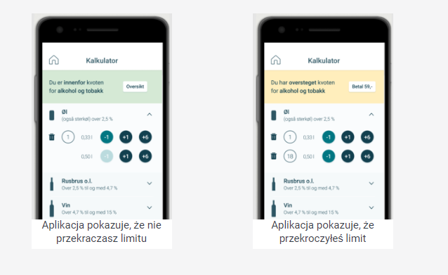 Aby dowiedzieć się, jakie produkty i w jakich ilościach można przetransportować nad fiordy – autem, promem bądź samolotem – ale też oclić przewożone towary, można skorzystać z aplikacji aplikacji KvoteAppe