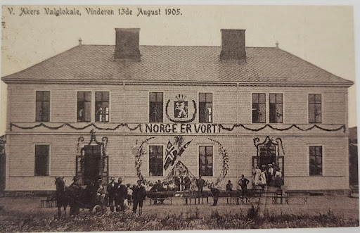 Norweski lokal wyborczy w 1905 roku.