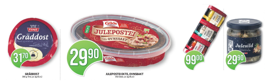 Przykładowe promocje na świąteczne produkty w Kiwi.