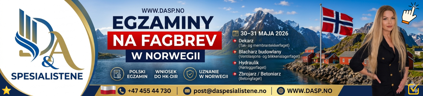 Fagbrev w Norwegii po Polsku