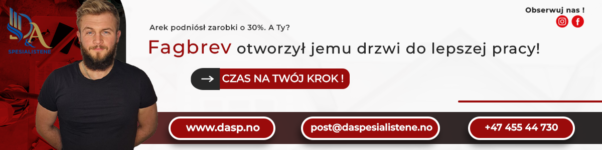 Fagbrev w Norwegii po Polsku