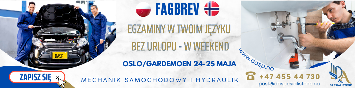 Fagbrev w Norwegii po Polsku