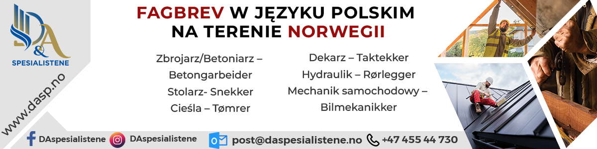 FAGBREV w języku polskim! - Rozwijaj swoją karierę w Norwegii z D&A Spesialistene AS 