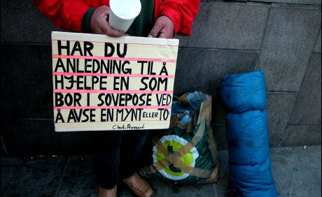 Zakaz żebrania o pieniądze w centrum Oslo?