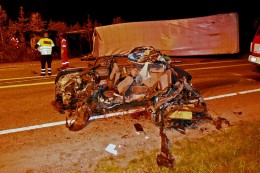 Fotoreportaż z wypadku polskiej ciezarówki