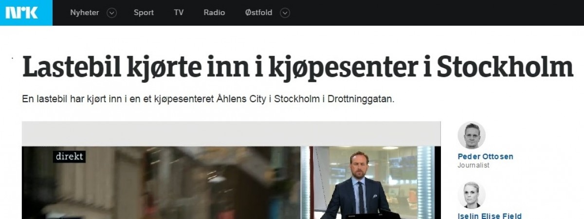 PILNE: ciężarówka wjechała w tłum w Sztokholmie. Są ofiary