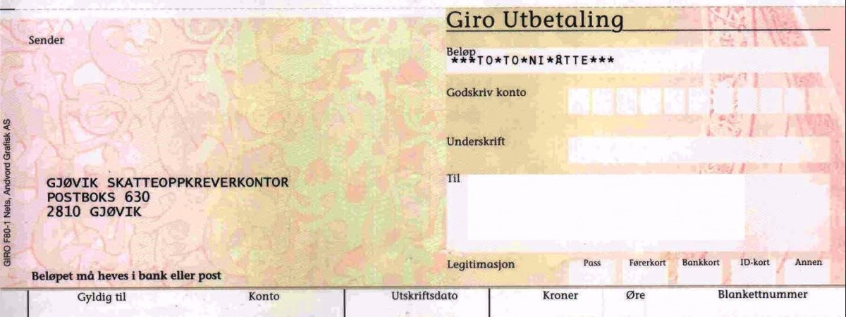 Gdy zwrot podatku nie wpłynie na konto: czek ze Skatteetaten – co z nim zrobić?