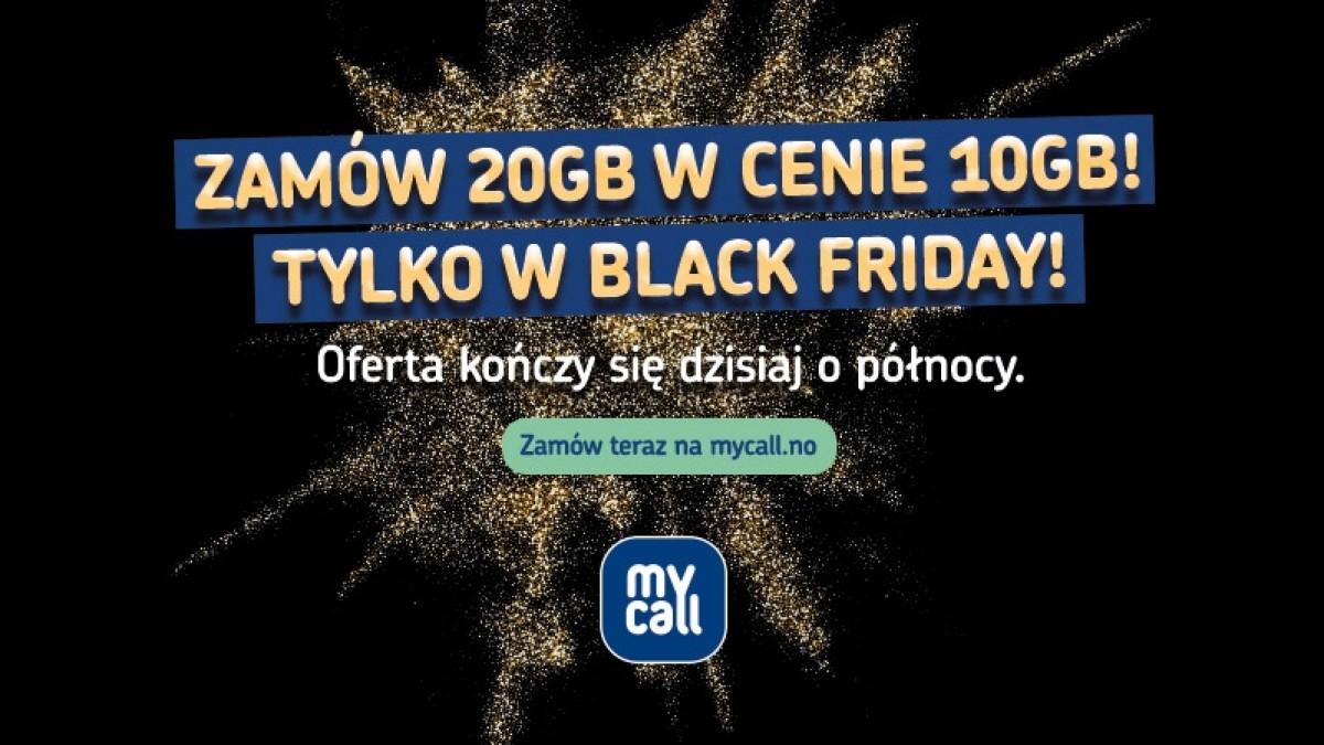 Black Friday w MyCall: zdobądź podwójny pakiet internetu