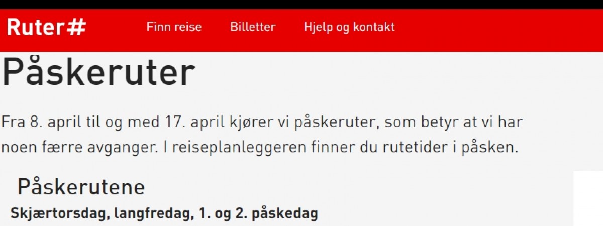 Ograniczony ruch metra w centrum Oslo na Wielkanoc