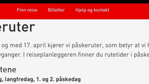 Ograniczony ruch metra w centrum Oslo na Wielkanoc