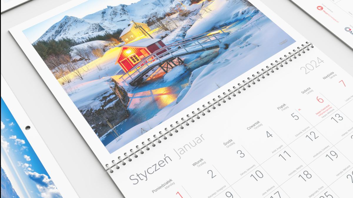 Praktyczność i pejzaże kraju fiordów w jednym miejscu: jedyny polsko-norweski kalendarz na 2024 rok