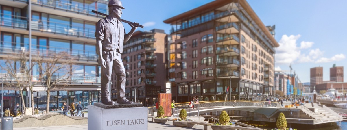 Polski akcent w stolicy: pomnik budowlańca stanie w centrum Oslo