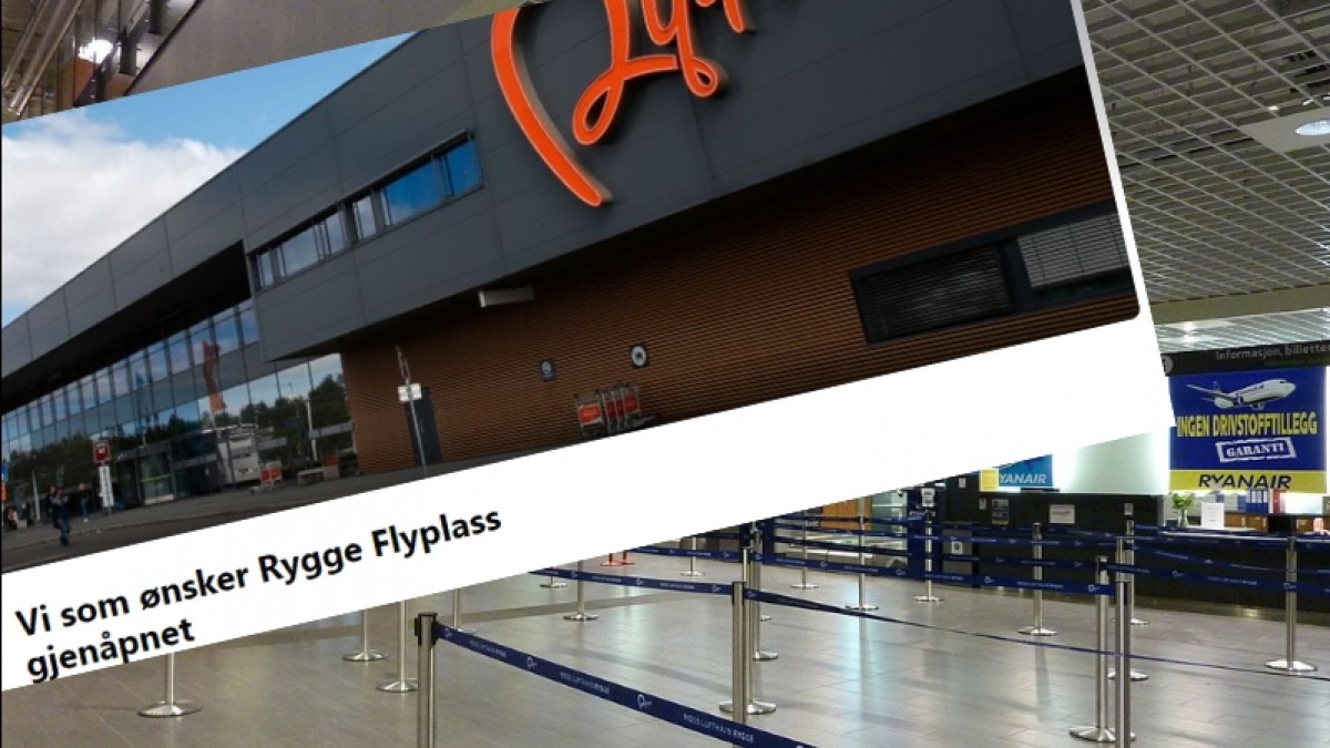 Chcą otwarcia lotniska Rygge. Jutro dobitnie dadzą temu wyraz