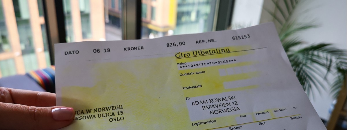 Czek ze zwrotem podatku z Norwegii: może się zgubić albo stracić ważność, ale są na to sposoby