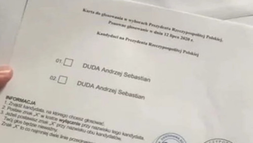 MSZ: karty do głosowania z nazwiskiem tylko jednego kandydata to fotomontaż