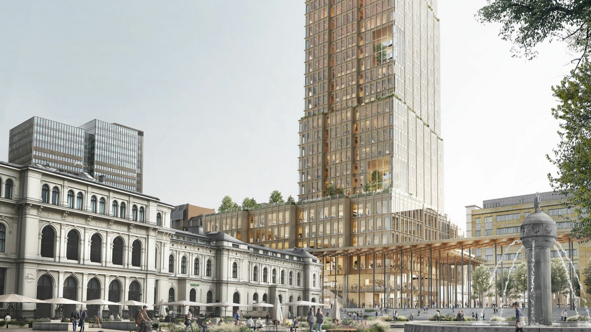 Śmiałe plany norweskich kolei: nad dworcem centralnym w Oslo ma powstać 36-piętrowy wieżowiec 