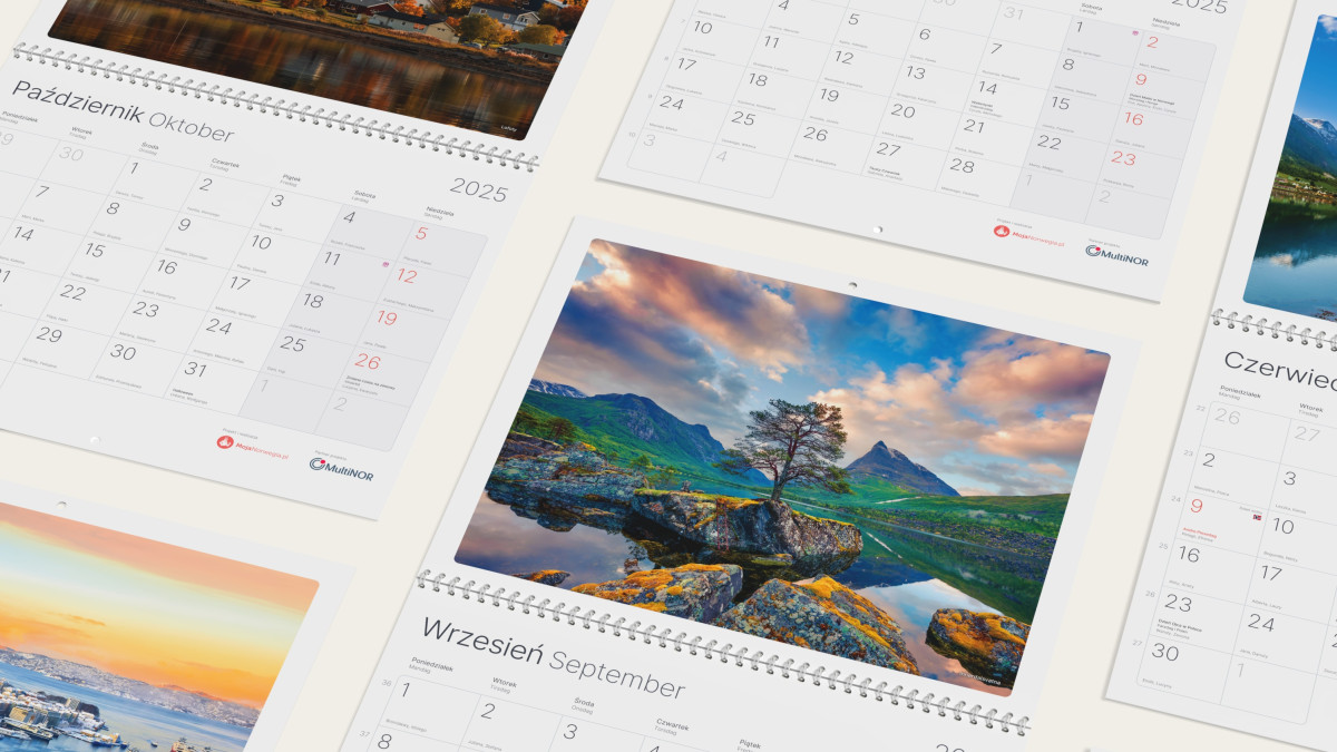 Już jest: polsko-norweski kalendarz MojejNorwegii w nowej odsłonie. Zaplanuj z nami 2025 rok