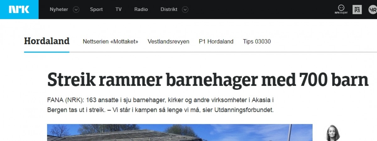 Strajk przedszkoli w Bergen. „Nie doszło do porozumienia”