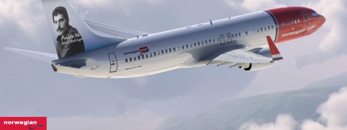 Freddie Mercury na ogonie Norwegiana: linie uwiecznią ikonę rocka na nowych samolotach