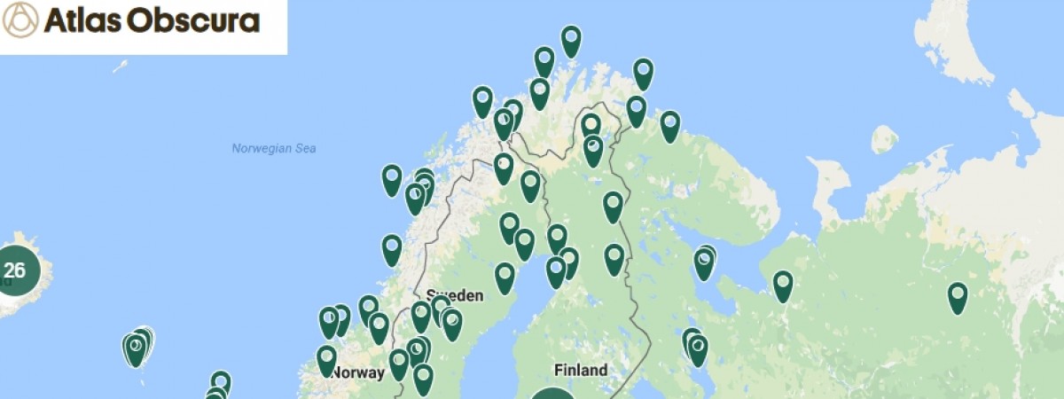 turystyczna mapa norwegii Mapa… najdziwniejszych miejsc w Norwegii