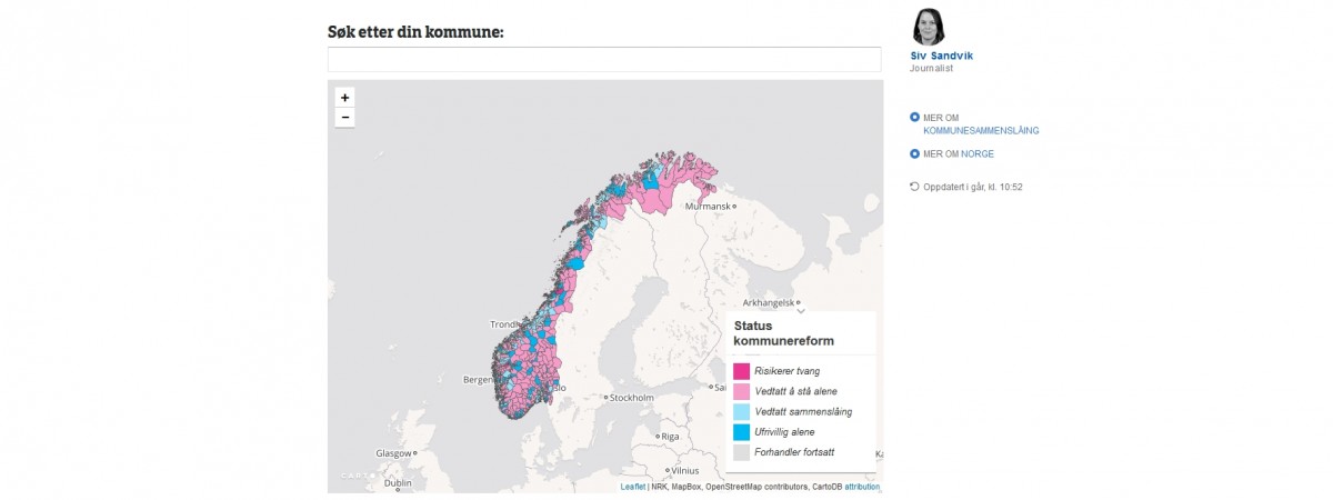 Mapa Norwegii ulegnie zmianie: ubędzie 70 gmin